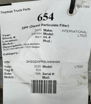 2020 INTERNATIONAL LT625 DPF Assembly