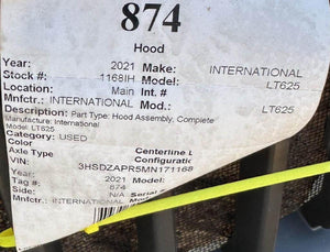 2021 INTERNATIONAL LT625 Hood