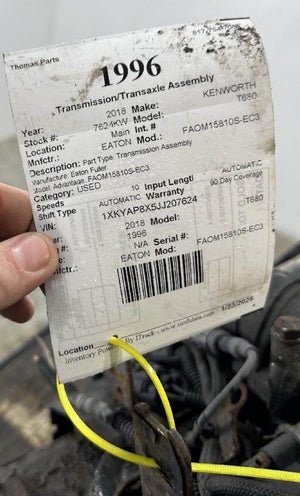2018 EATON FAOM15810S-EC3 Transmission Assembly