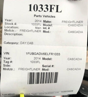 2014 FREIGHTLINER CASCADIA Steering Column
