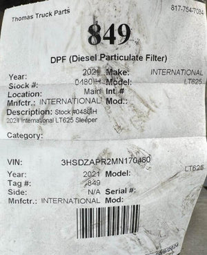 2021 INTERNATIONAL LT625 DPF Assembly